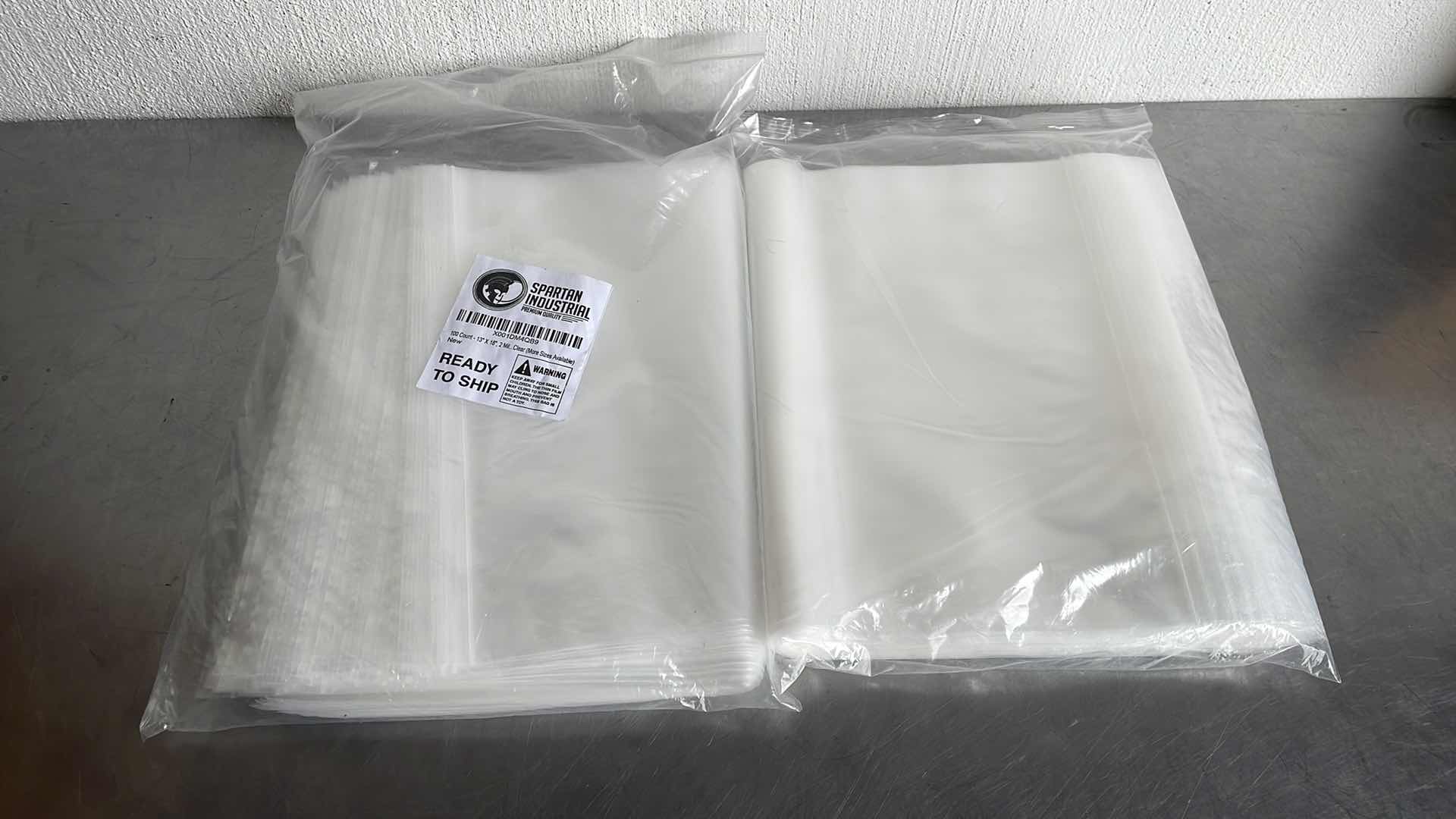 Photo 1 of 13" X 18" 2 MIL CLEAR RECLOSABLE ZIP PLASTIC POLY BAGS WITH RESEALABLE LOCK SEAL ZIPPER (2 PACKS OF 100)