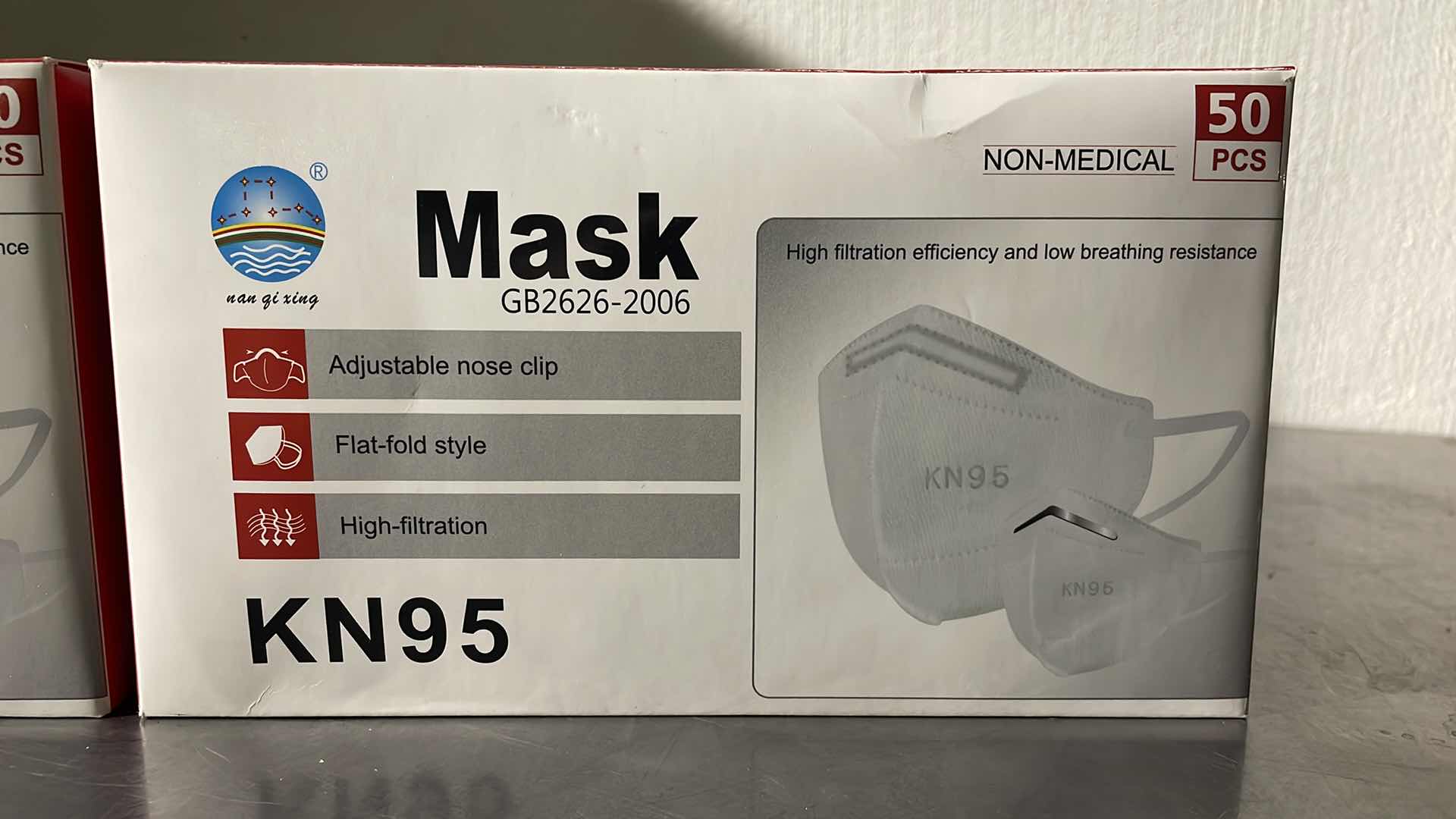 Photo 2 of KN 95 NON MEDICAL MASK (100)