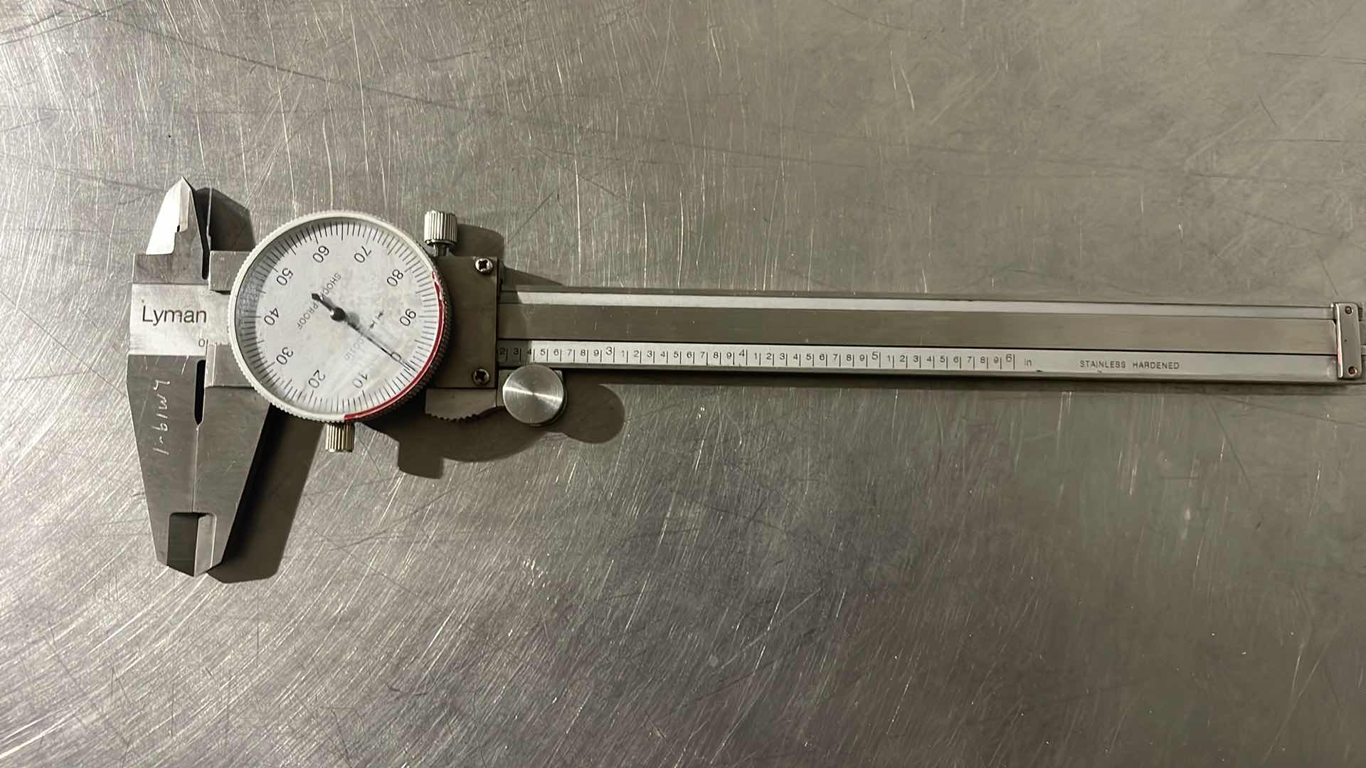 Photo 2 of LYMAN STAINLESS STEEL DIAL CALIPER 6”