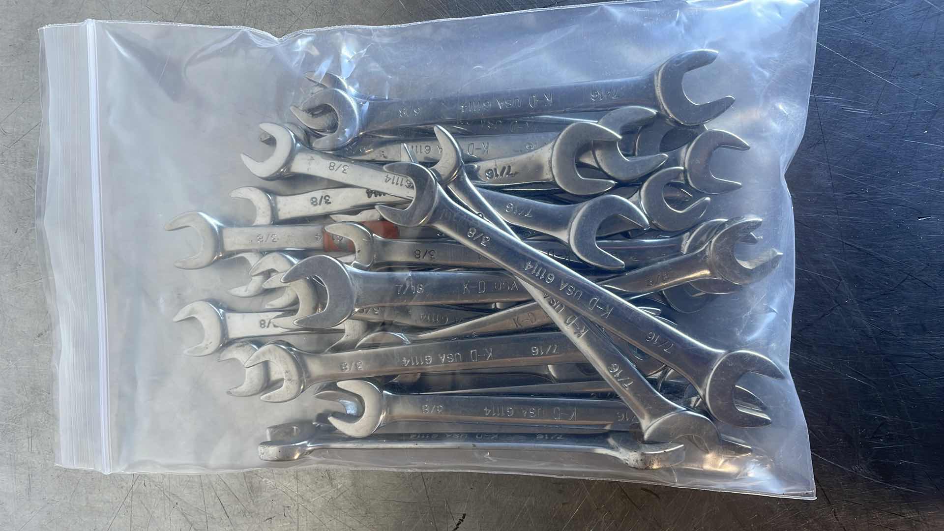 Photo 1 of K-D U.S.A. 3/8 & 7/16 OPEN END WRENCHES (23)