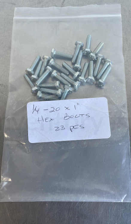 Photo 1 of 1/4 -20 X 1” HEX BOLTS 23 PCS