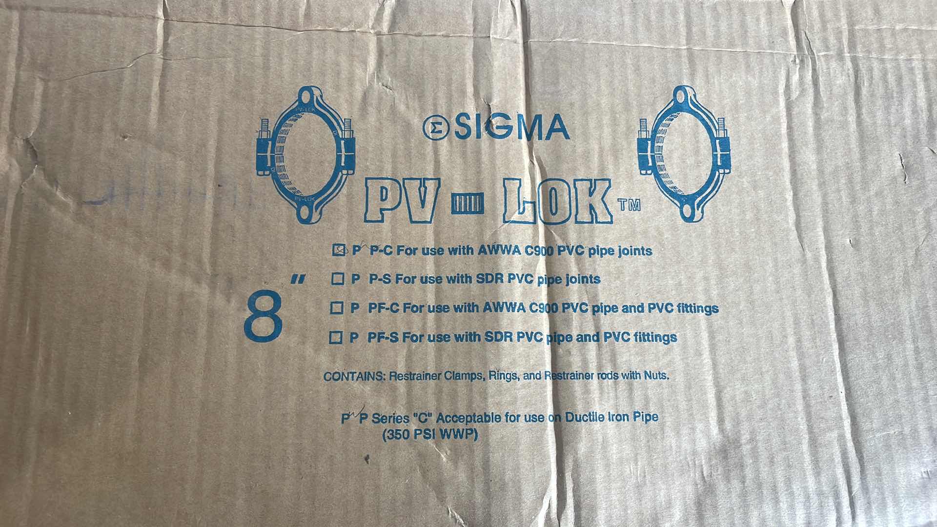 Photo 2 of PWP-C8 SIGMA PV-LOK 8 PVC/DUCTILE IRON RESTRAINT
