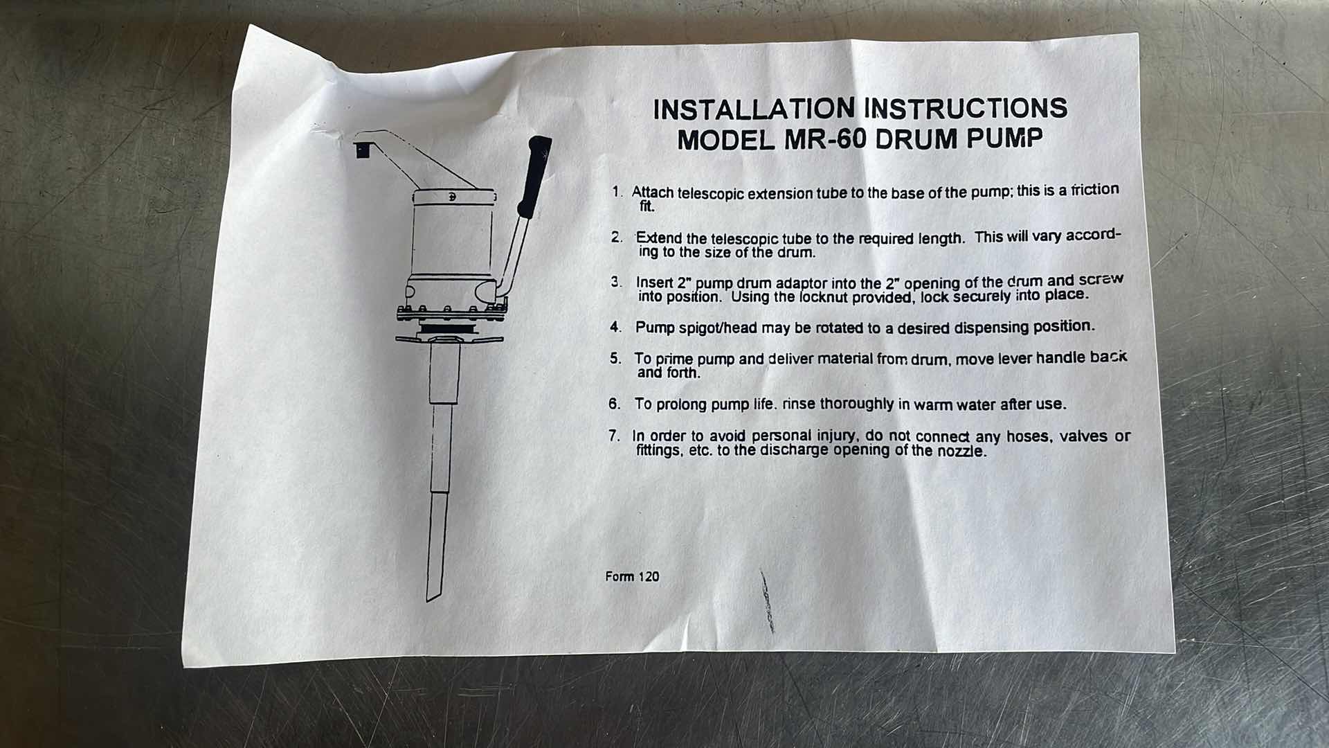 Photo 4 of RIEKE MR-60-CPD DRUM DISPENSER PUMP FOR 15, 30, 55 GAL 10 OZ. STROKE
6 GPM MR60