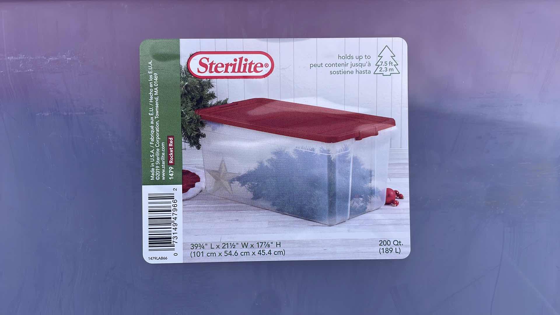 Photo 5 of STERILITE 200QT TOTE 39-3/4” X 21-3/4” H17-7/8”