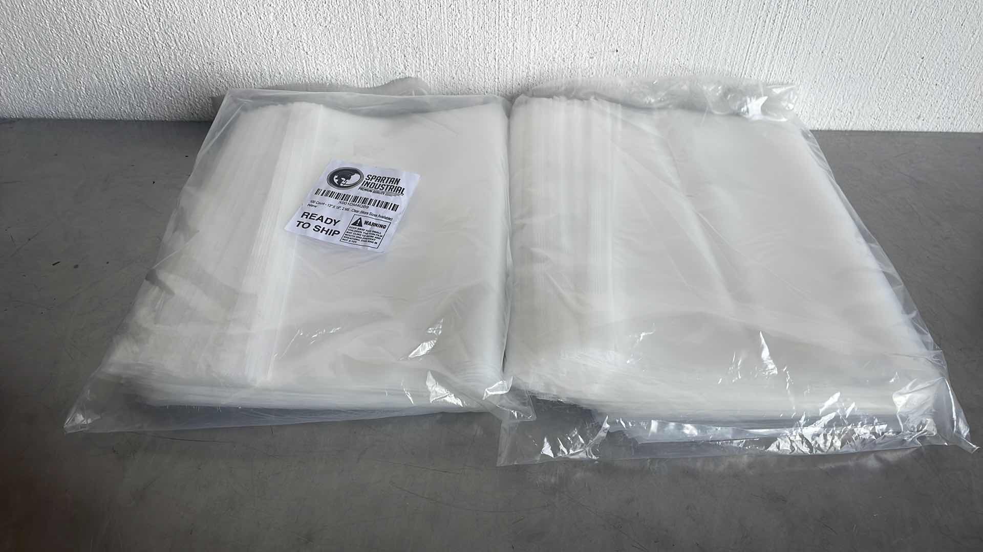 Photo 1 of 13" X 18" 2 MIL CLEAR RECLOSABLE ZIP PLASTIC POLY BAGS (200)