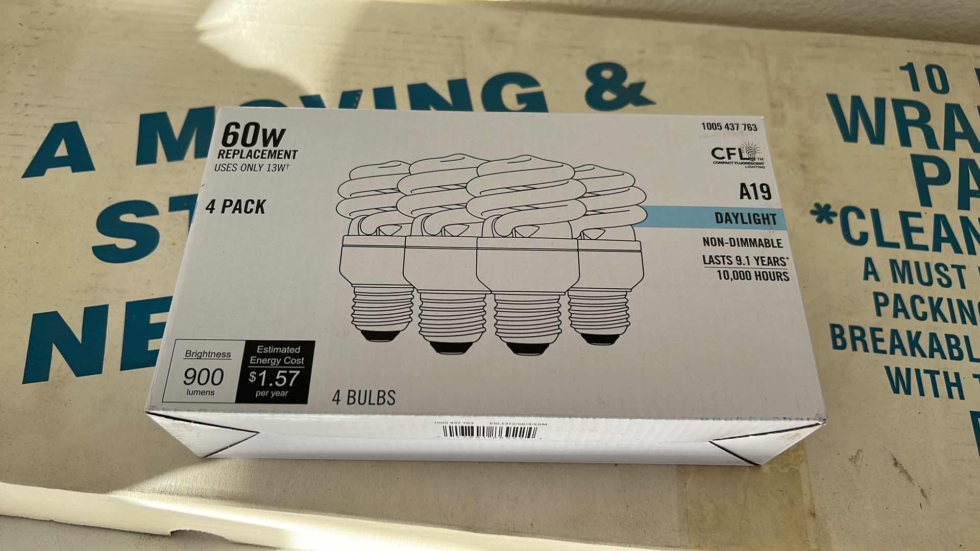Photo 3 of 10 LBS MOVING WRAPPING PAPER AND 4 PACK 60 WATT BULBS