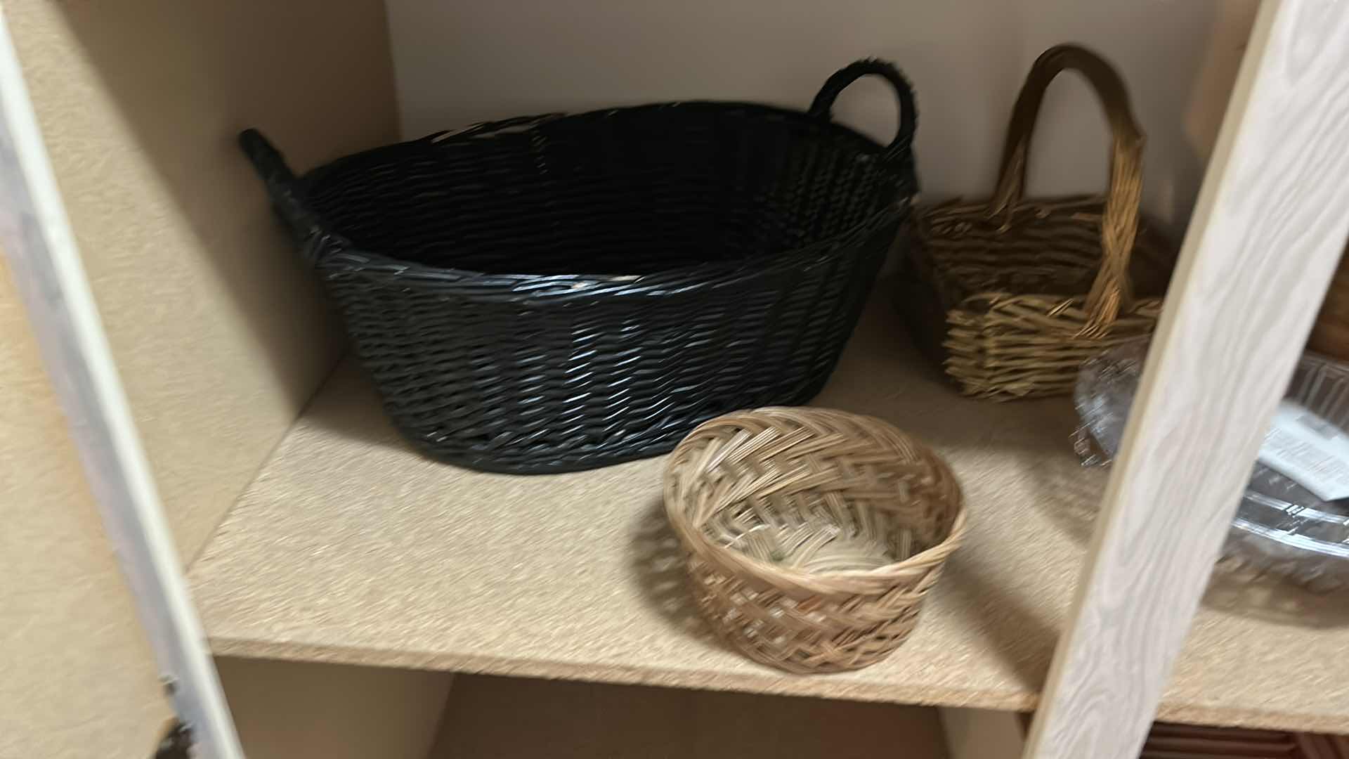 Photo 4 of SHELVES IN GARAGE - WICKER BASKETS