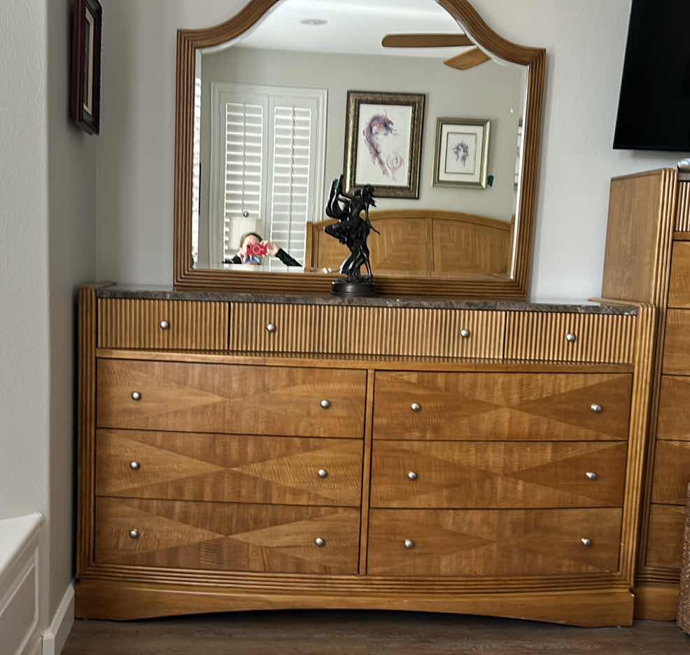 Photo 9 of CALLEZIONE EUROPA WOOD DRESSER & MIRROR 68” x 21” x H40”