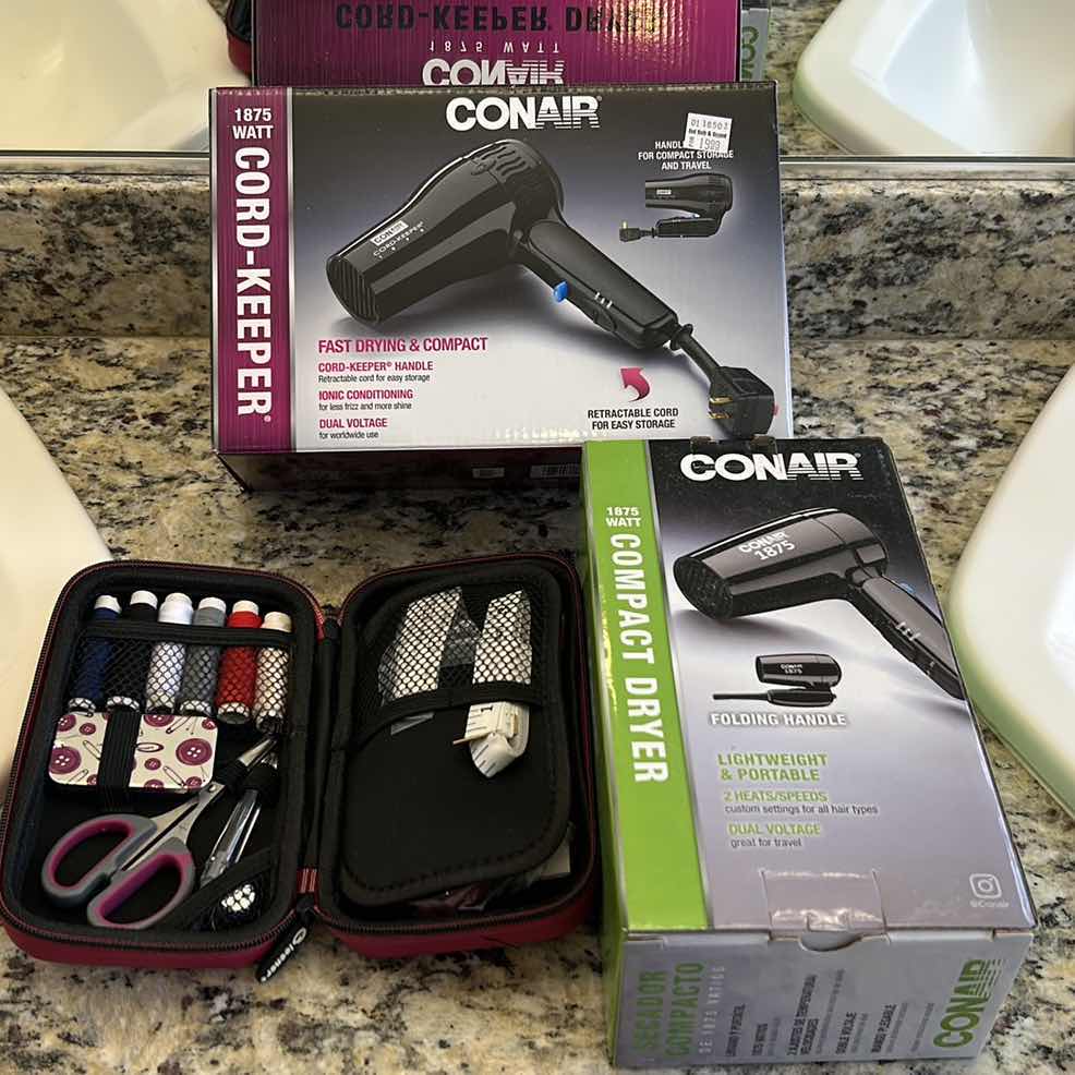 Photo 1 of 2 HAIR DRYERS AND SEWING KIT