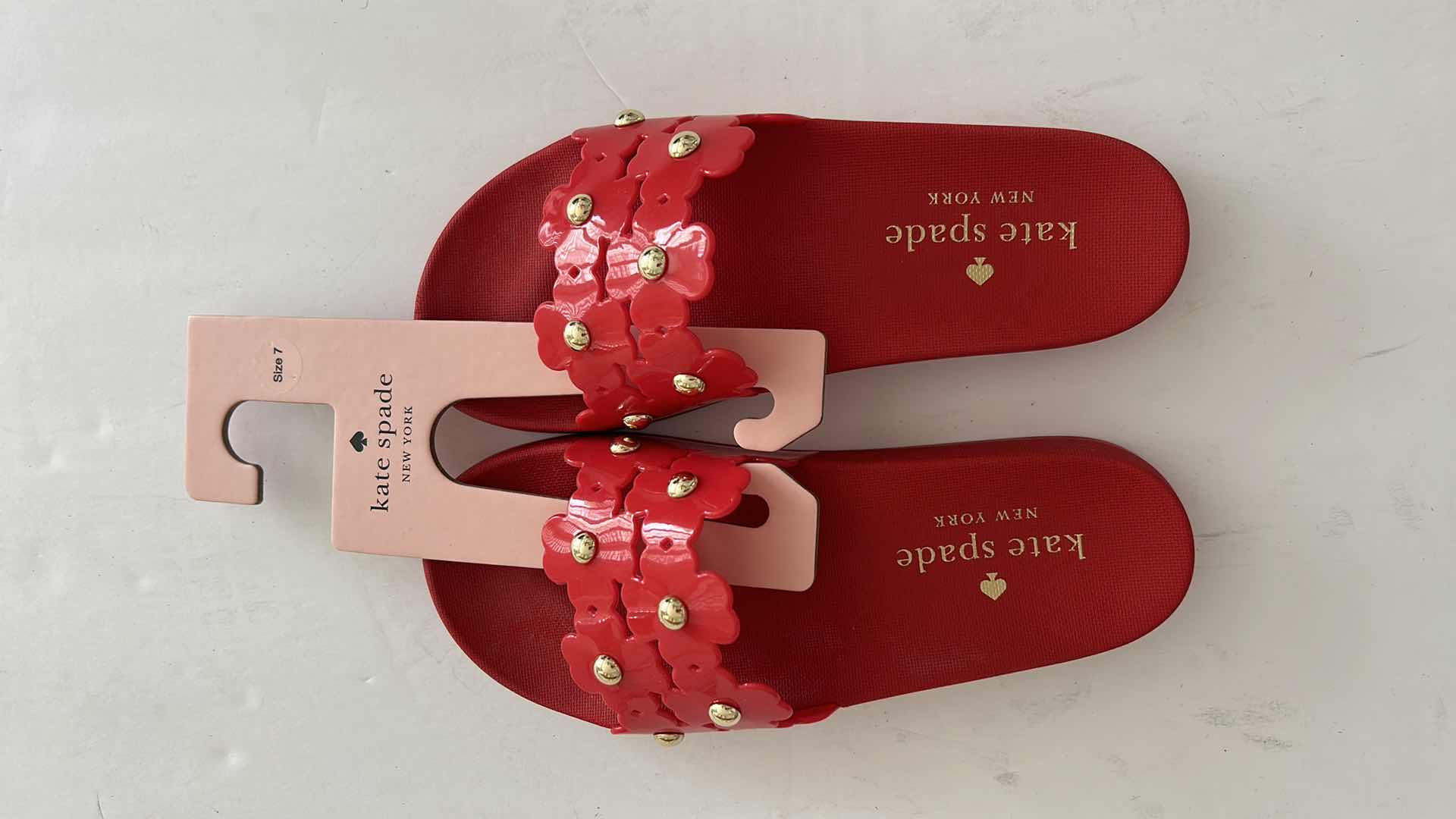 Photo 1 of NEW SIZE 6 KATE SPADE RED SLIP ONS $129