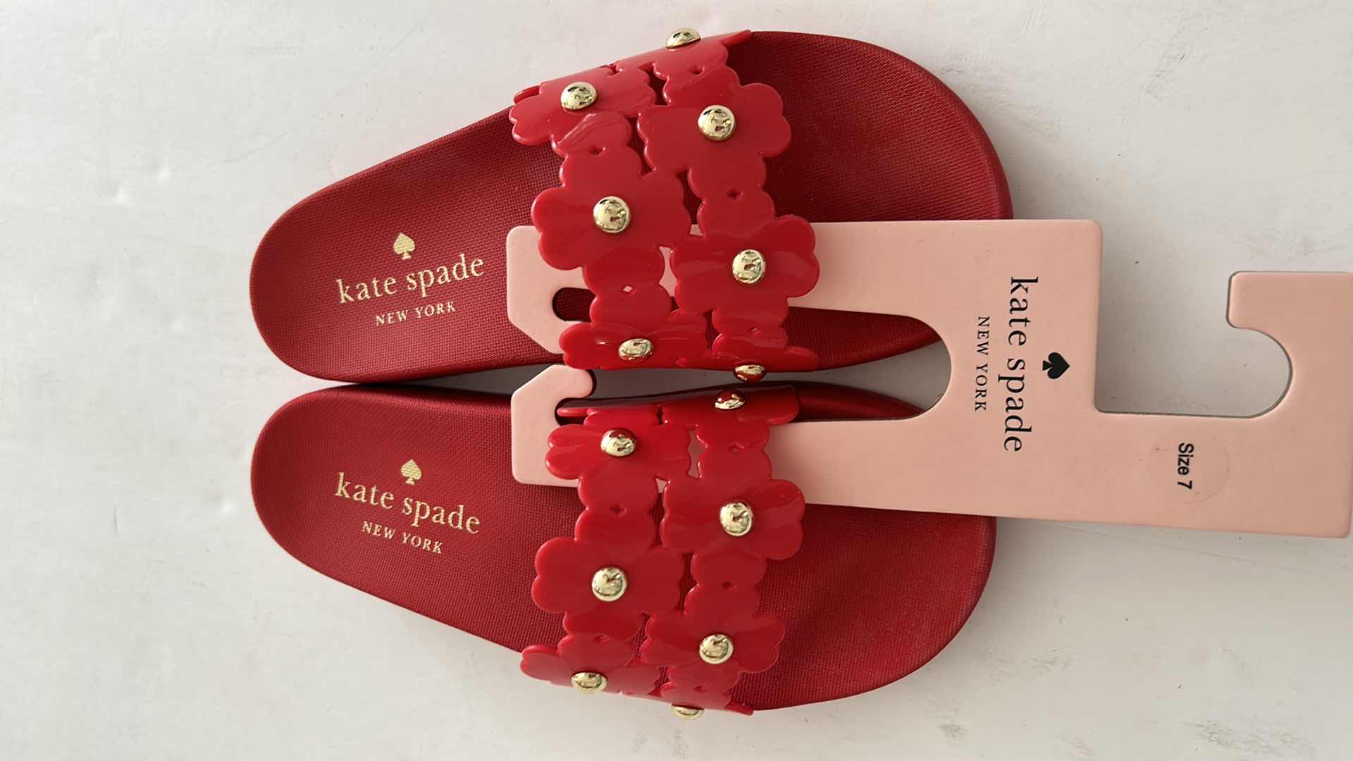 Photo 2 of NEW SIZE 6 KATE SPADE RED SLIP ONS $129