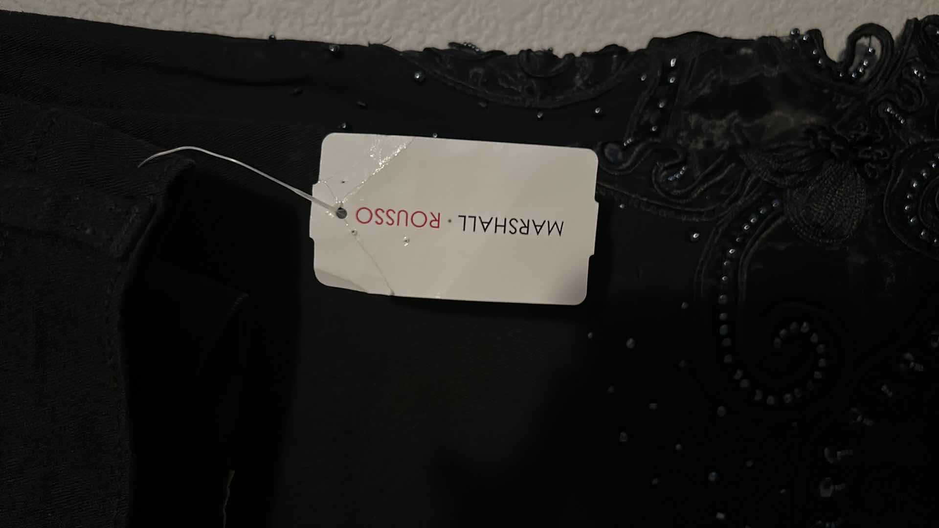 Photo 9 of DESIGNER BLACK EMBELLISHED JEANS SIZE 4 $198