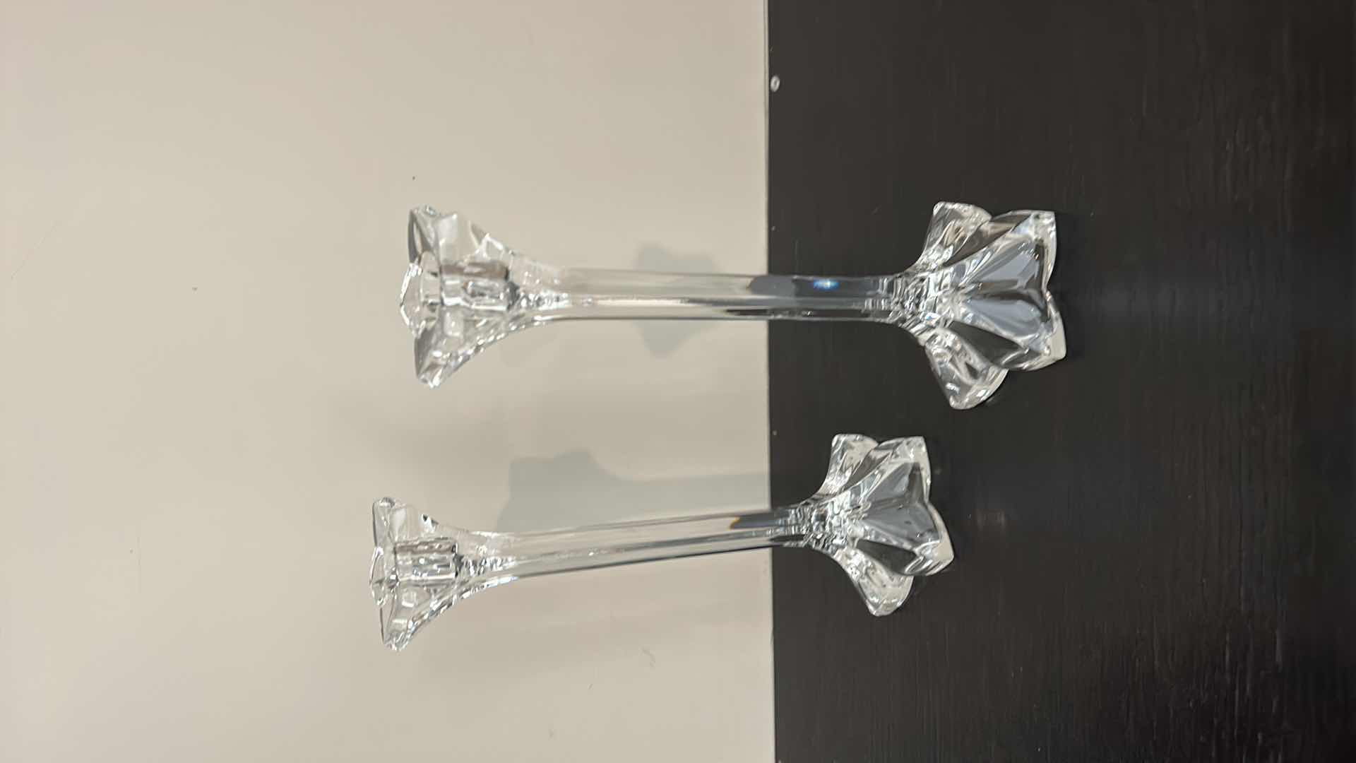 Photo 4 of 2 CRYSTAL CANDLE HOLDERS H9.25”