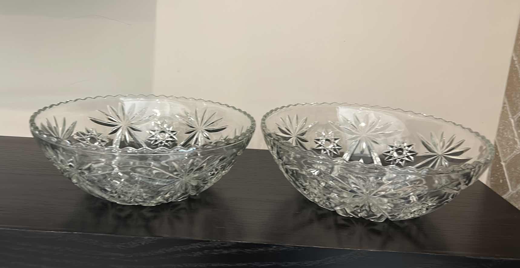 Photo 1 of 2 CRYSTAL BOWLS 11” x 3 1/2”