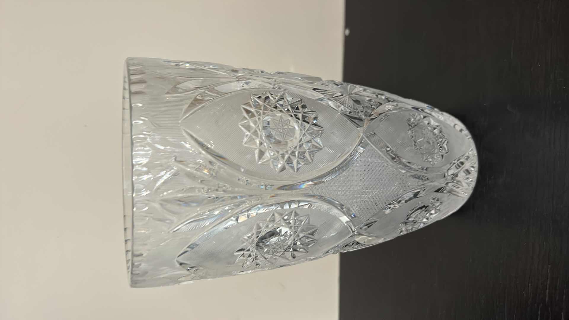 Photo 4 of CRYSTAL VASE AND SCALLOPED CRYSTAL BOWL, VASE H10”