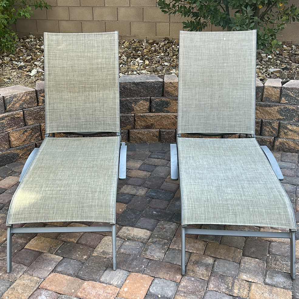 Photo 1 of 2 OUTDOOR PATIO RECLINING LOUNGE CHAIRS