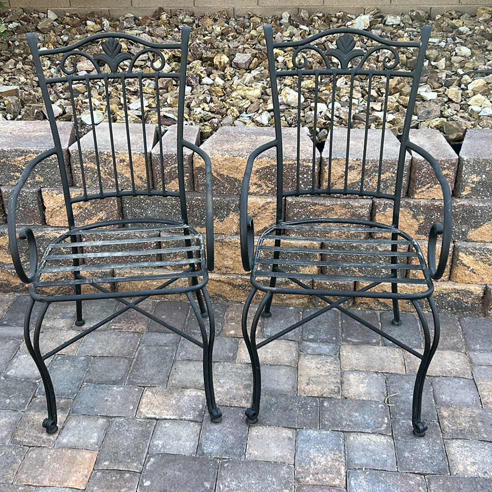 Photo 1 of 2 OUTDOOR METAL PATIO CHAIRS