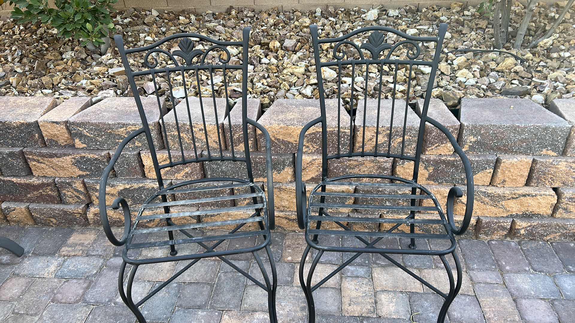 Photo 3 of 2 OUTDOOR METAL PATIO CHAIRS