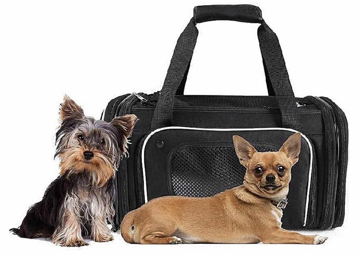 Photo 1 of NEW SMILING PAWS PETS AIRLINE APPROVED EXPANDABLE PET CARRIER 17” x 11” x 9” $69.99