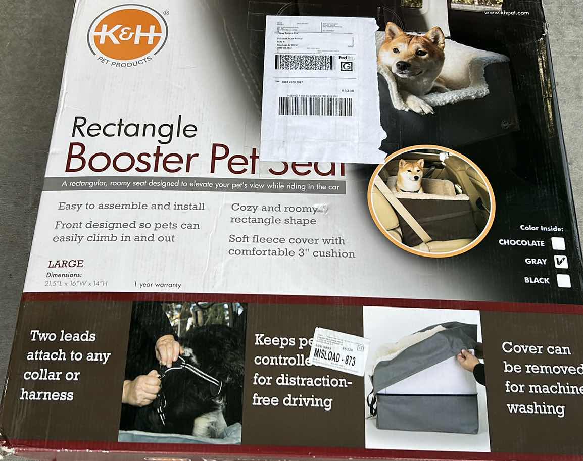 Photo 1 of NEW RECTANGLE BOOSTER PET SEAT  GRAY LARGE