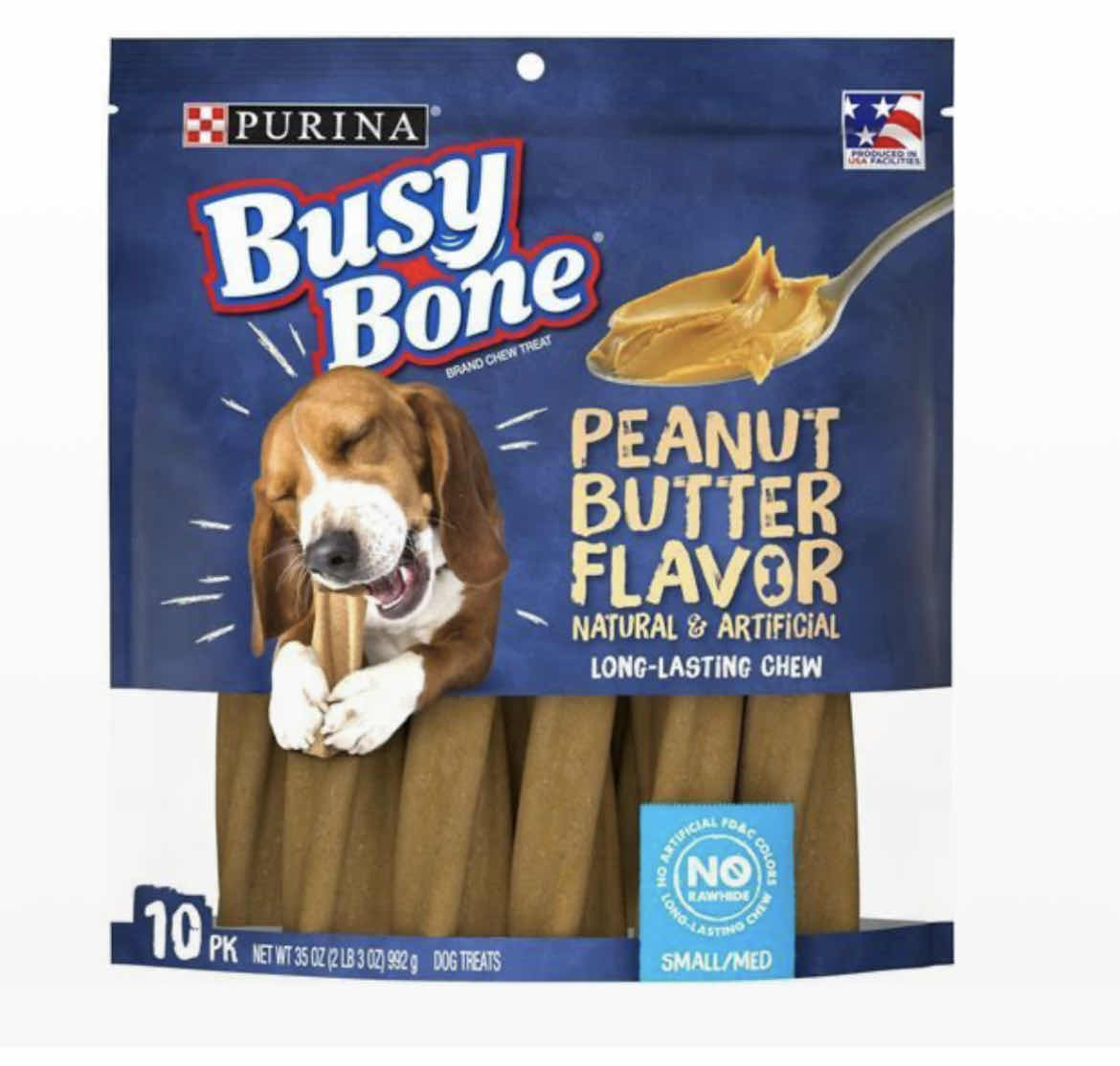 Photo 1 of NEW 1 BOX WITH 4 PACKS OF 36oz BUSY BONE PEANUT BUTTER S/M