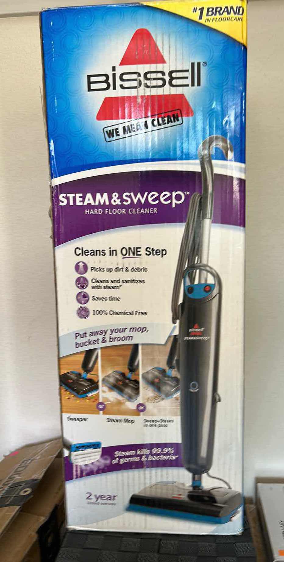 Photo 1 of NEW IN BOX BISSELL STEAM AND SWEEP HARD FLOOR CLEANER