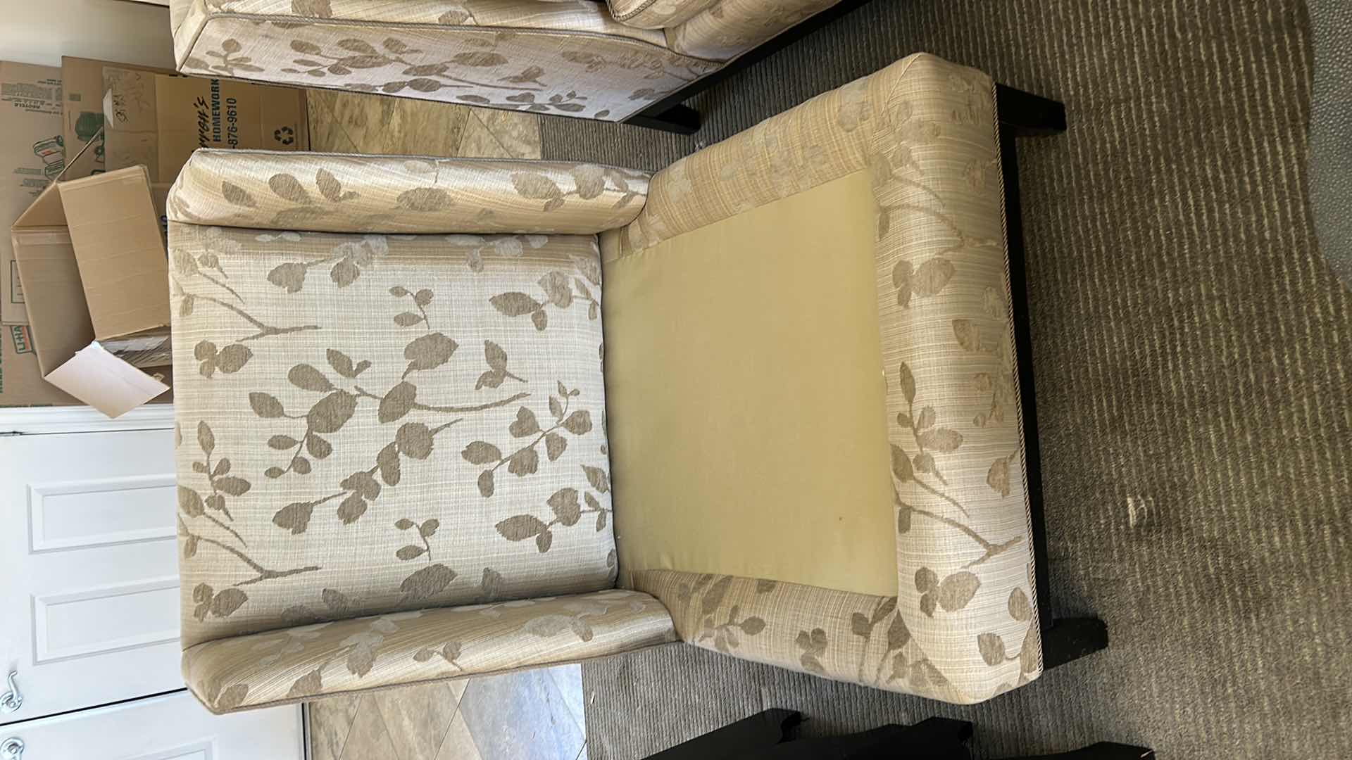 Photo 3 of GOLD LEAF FABRIC OCCASIONAL CHAIR