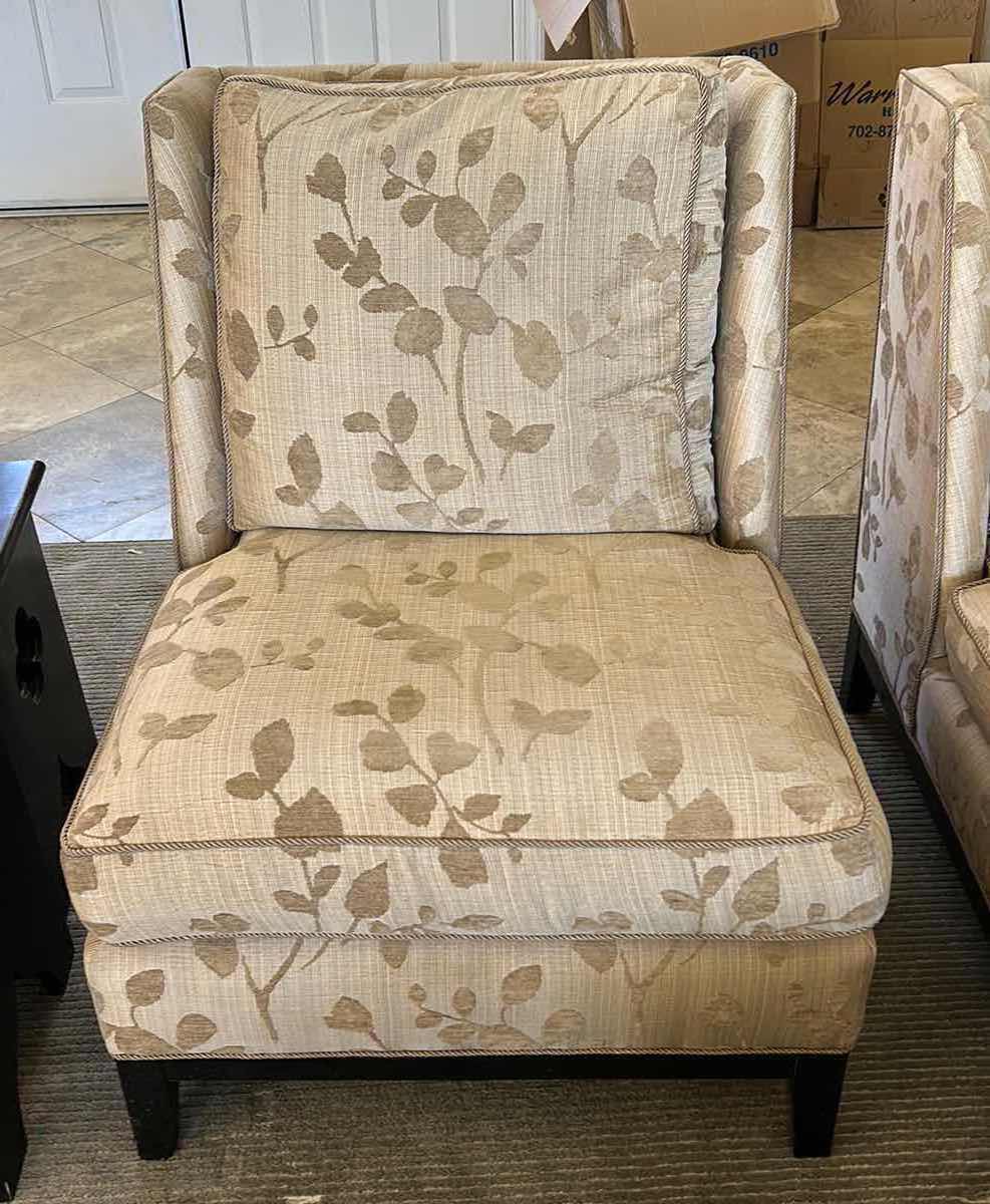 Photo 1 of GOLD LEAF FABRIC OCCASIONAL CHAIR