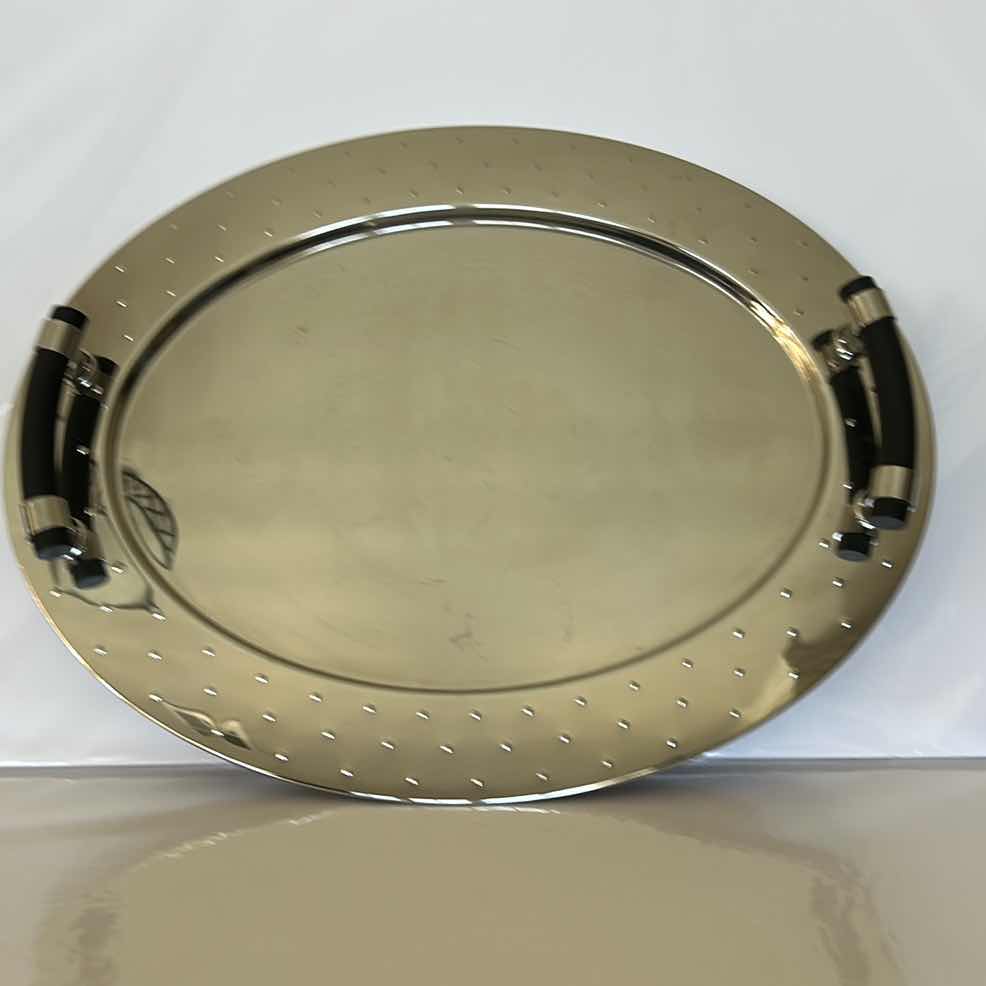 Photo 1 of ALESSIO ITALY INOX 18/10 SILVER 
SERVING TRAY 23”