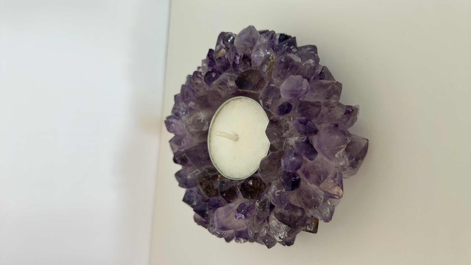 Photo 4 of 3  AMETHYST CANDLE HOLDERS