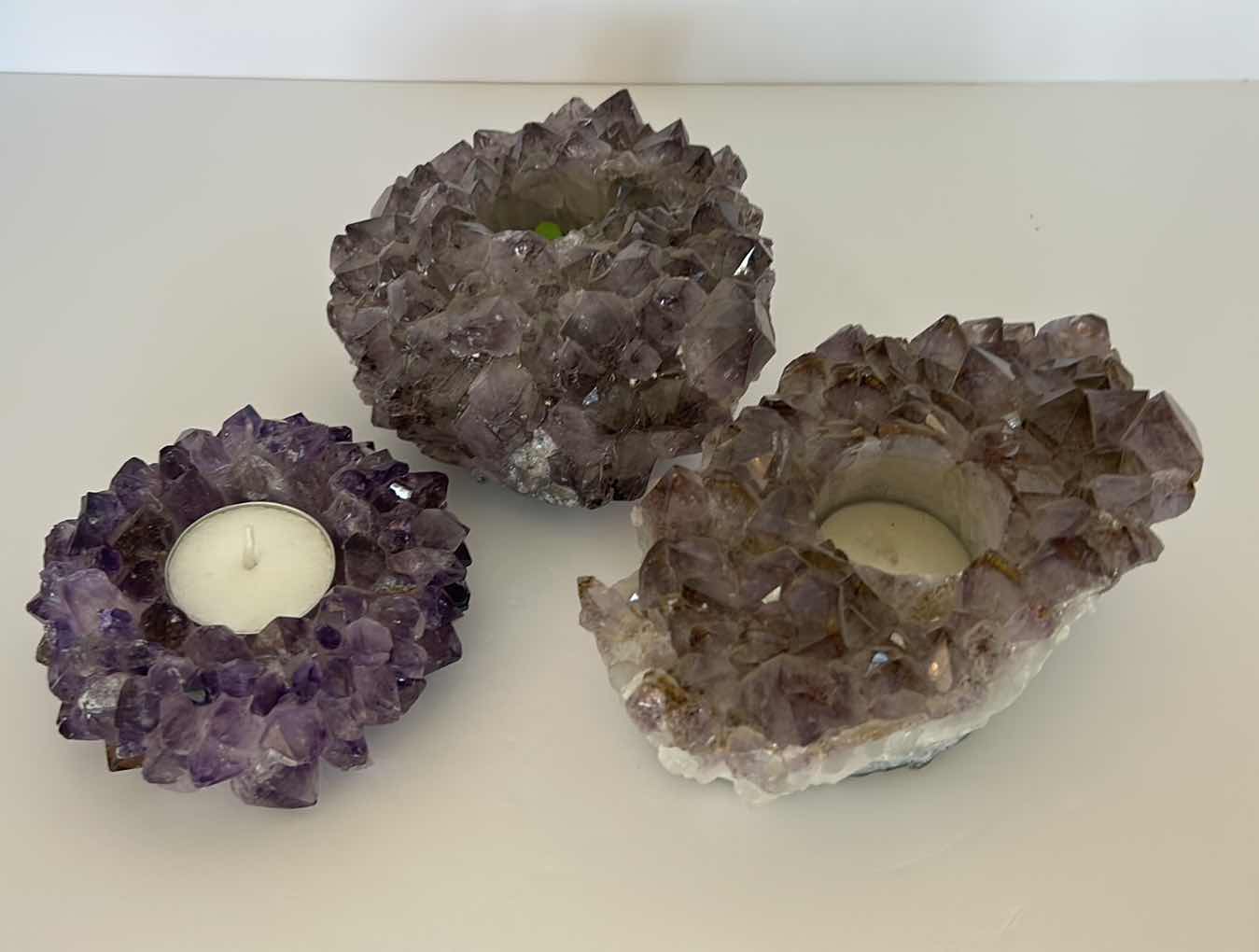 Photo 5 of 3  AMETHYST CANDLE HOLDERS