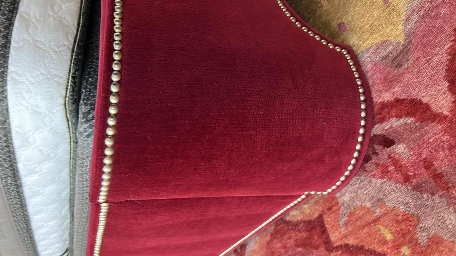 Photo 2 of BURGANDY VELVET HEADBOARD AND SURROUND 78” x 89” x H75”