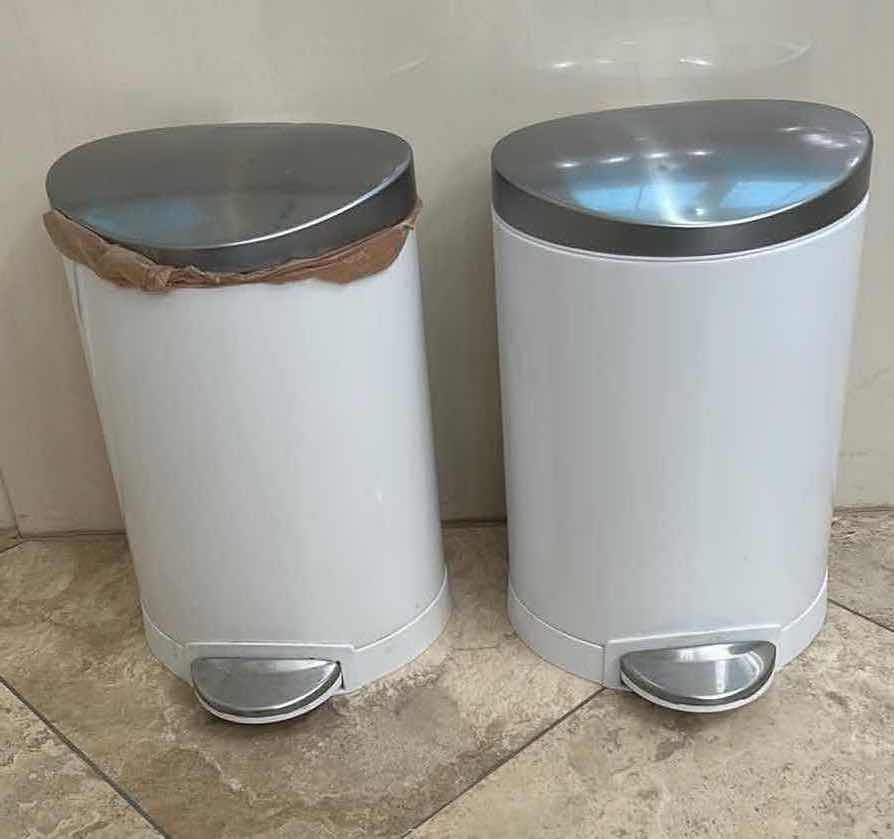 Photo 1 of 2 SMALL SIMPLE HUMAN TRASHCANS H13”