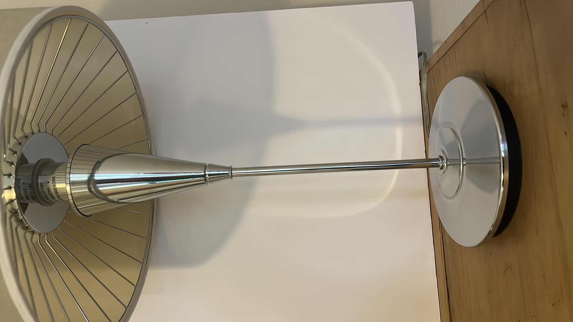Photo 3 of MODERN CHROME TABLE LAMP H 27 3/4 inches