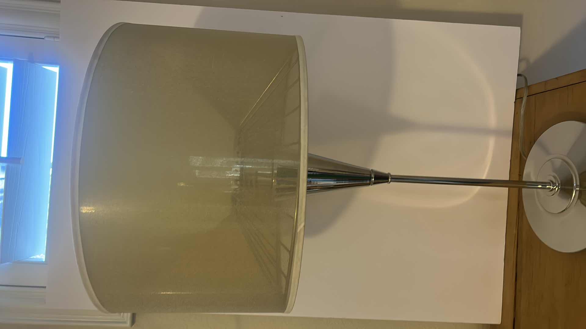 Photo 4 of MODERN CHROME TABLE LAMP H 27 3/4 inches