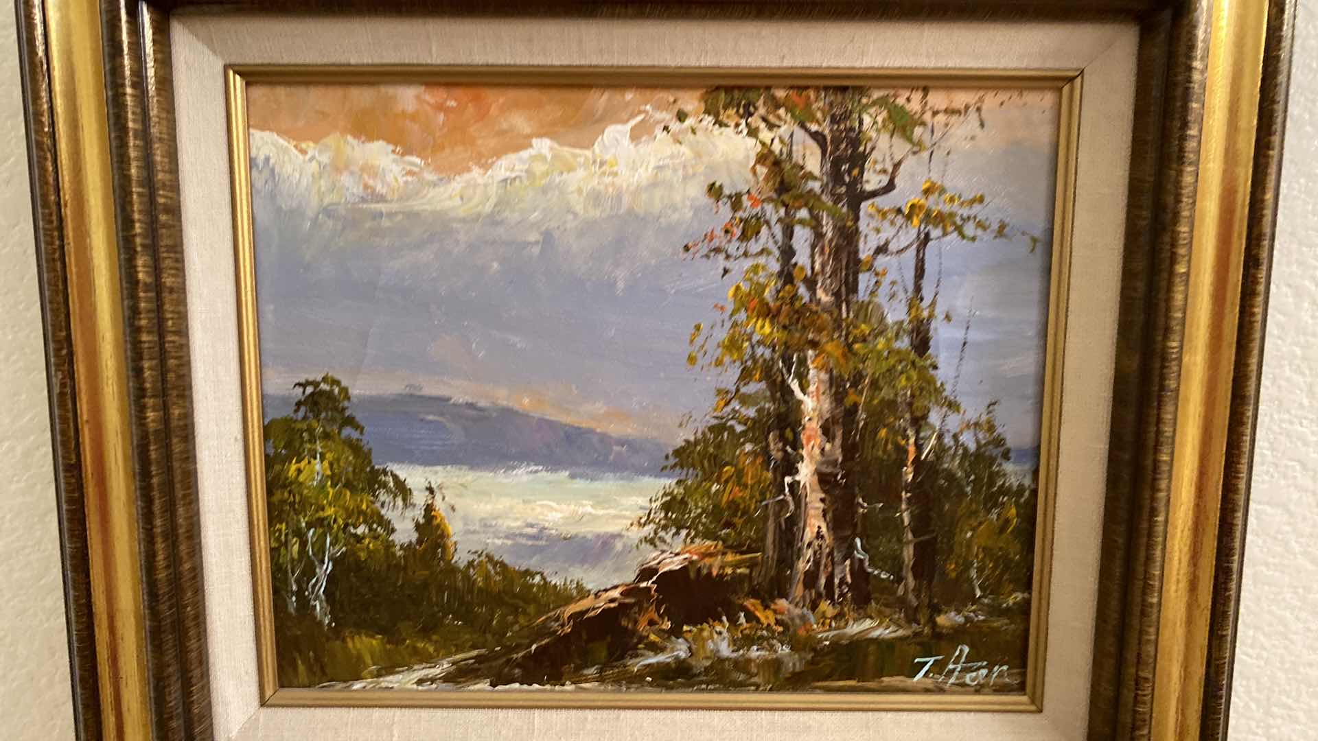 Photo 2 of FRAMED SIGNED LANDSCAPE OIL ON CANVAS ARTWORK 15” x 12 1/2”