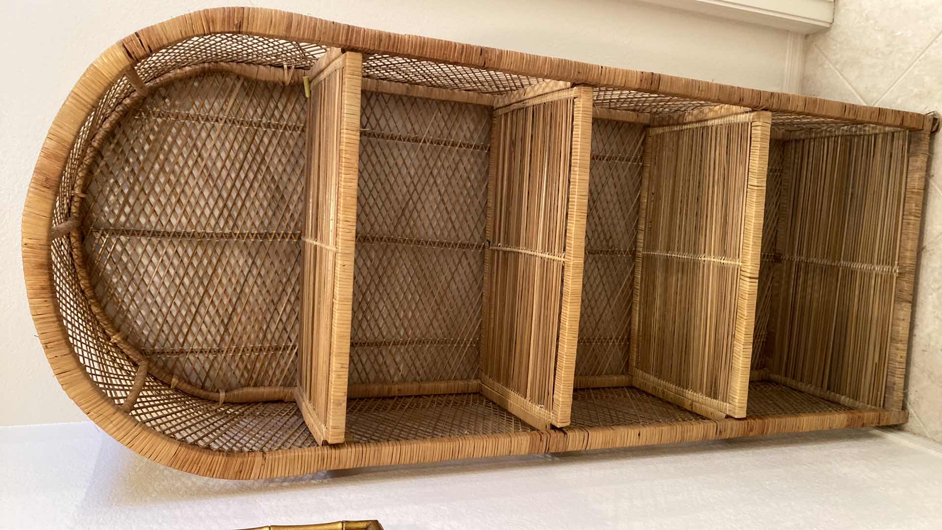 Photo 1 of 4 SHELF WICKER-STORAGE UNIT 26” x 15” H 66”