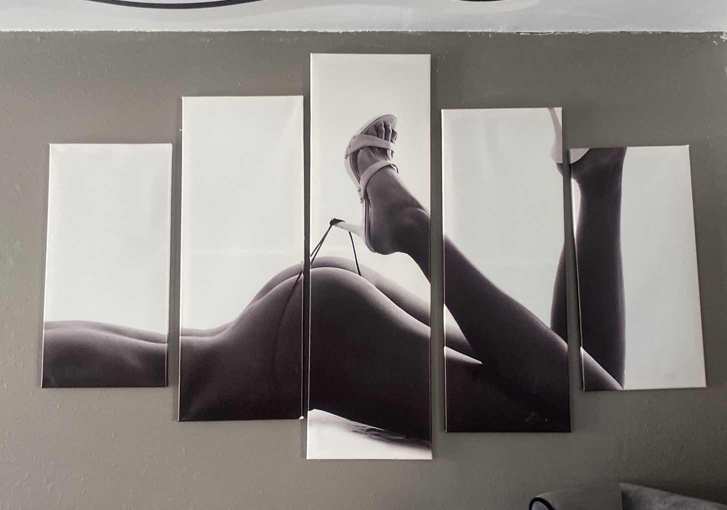 Photo 1 of PRINT ON CANVAS 5 PIECE FEMALE ARTWORK 63“ x 39“