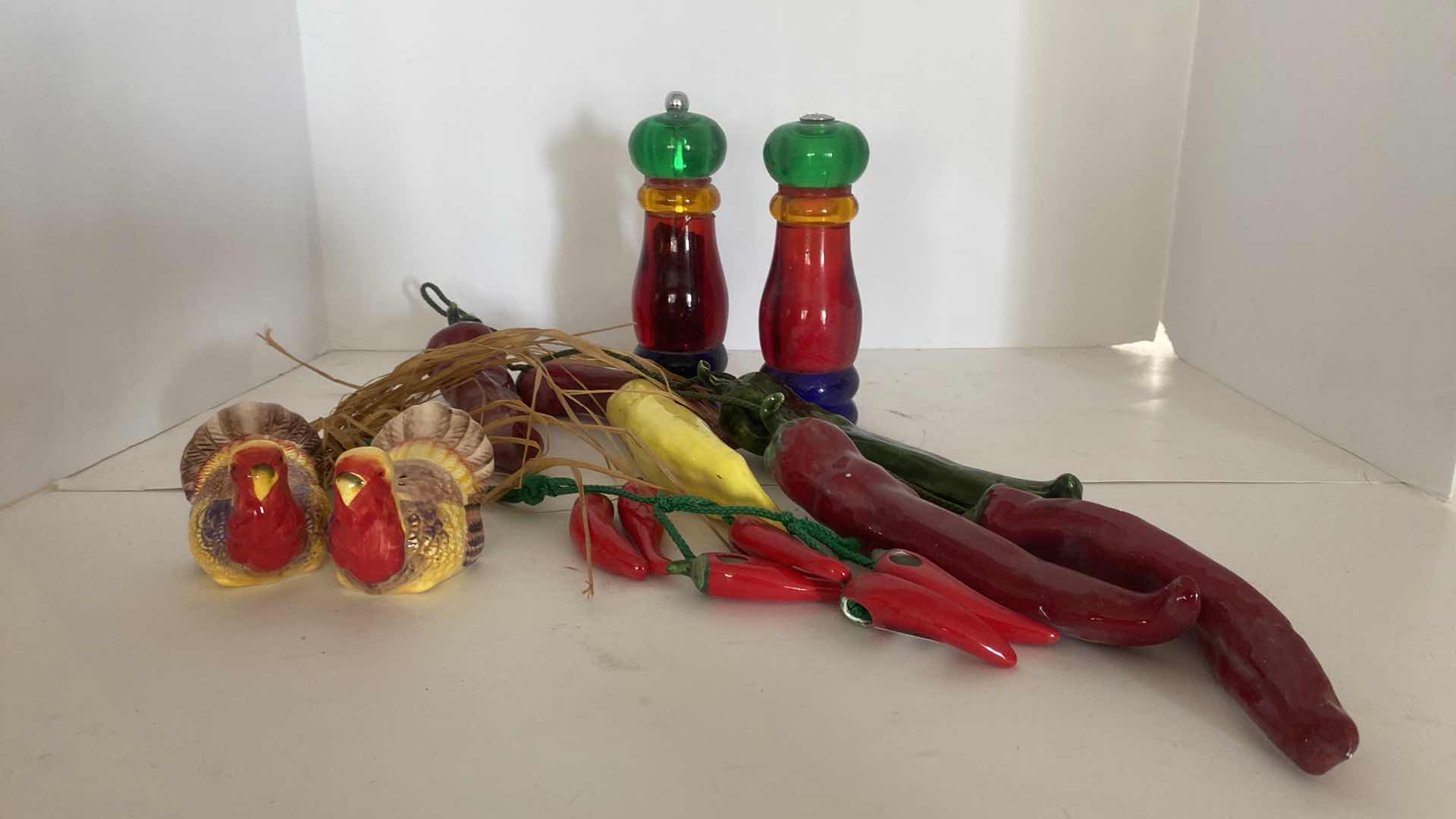 Photo 1 of KITCHEN DECOR - CERAMIC PEPPERS & SALT & PEPPER