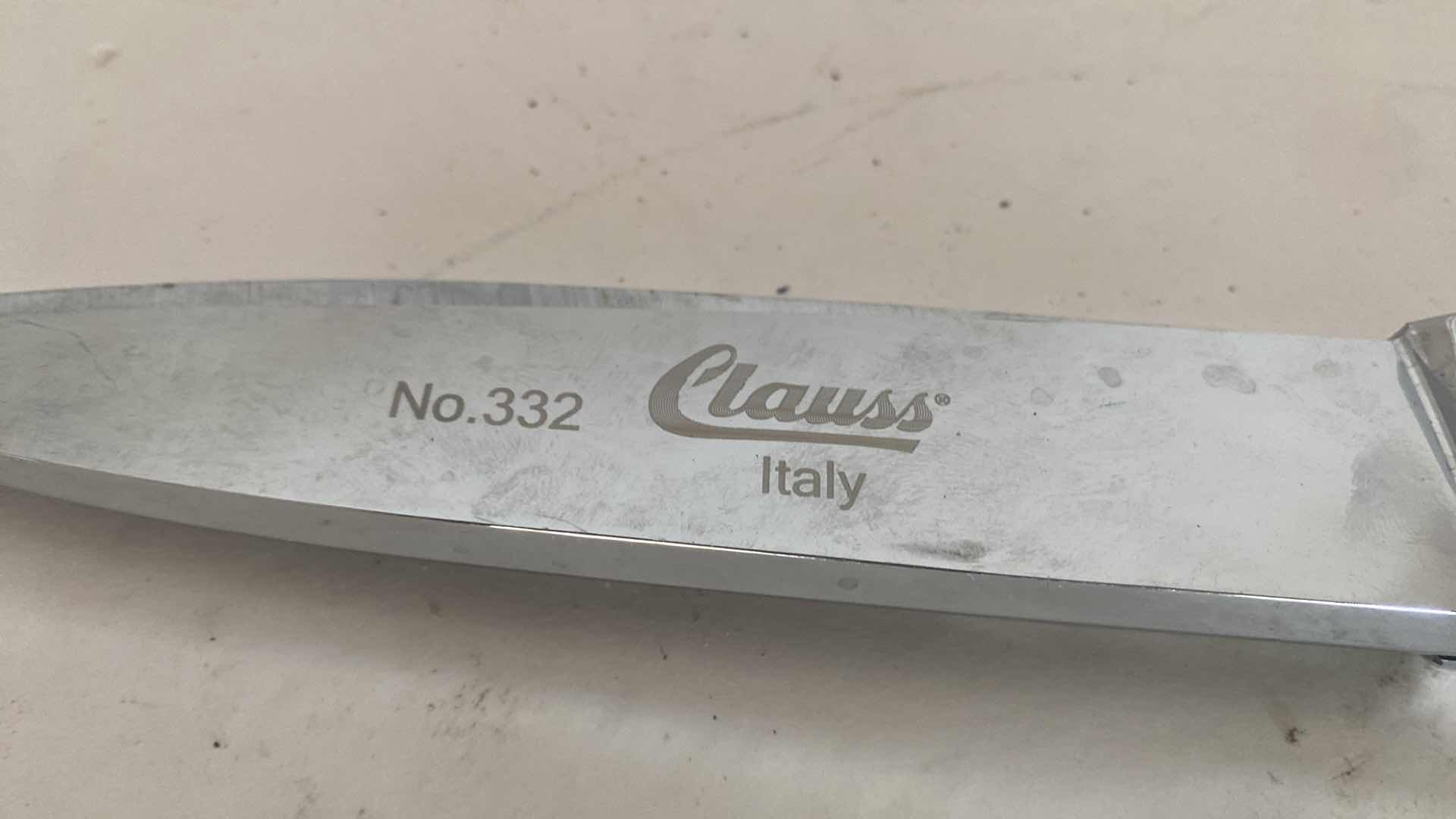 Photo 2 of LARGE CLAUSS STAINLESS SCISSORS MADE IN ITALY 13”