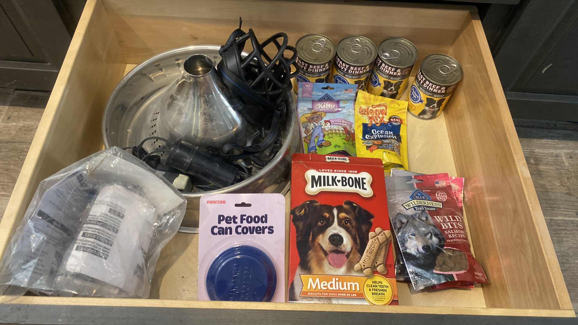 Photo 1 of CONTENTS KITCHEN CABINET-DOG WATER FOUNTAIN FOOD & TREATS