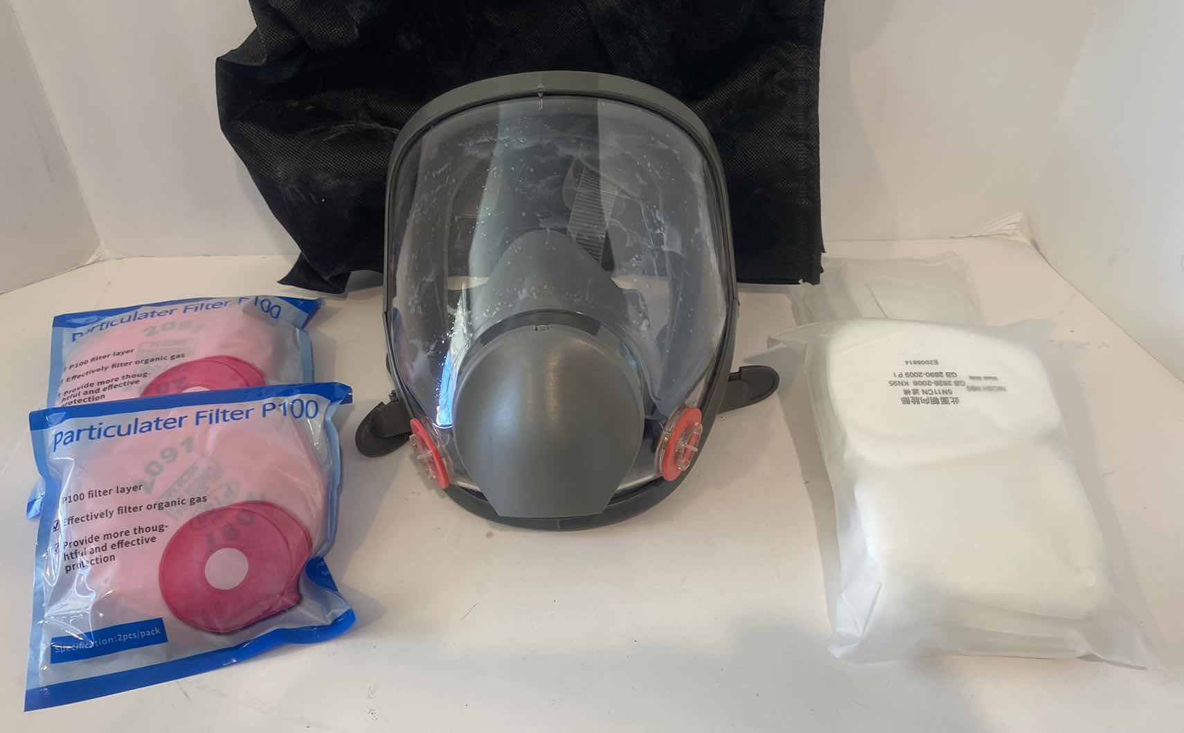 Photo 1 of GAS MASK WITH FILTERS AND STORAGE BAG