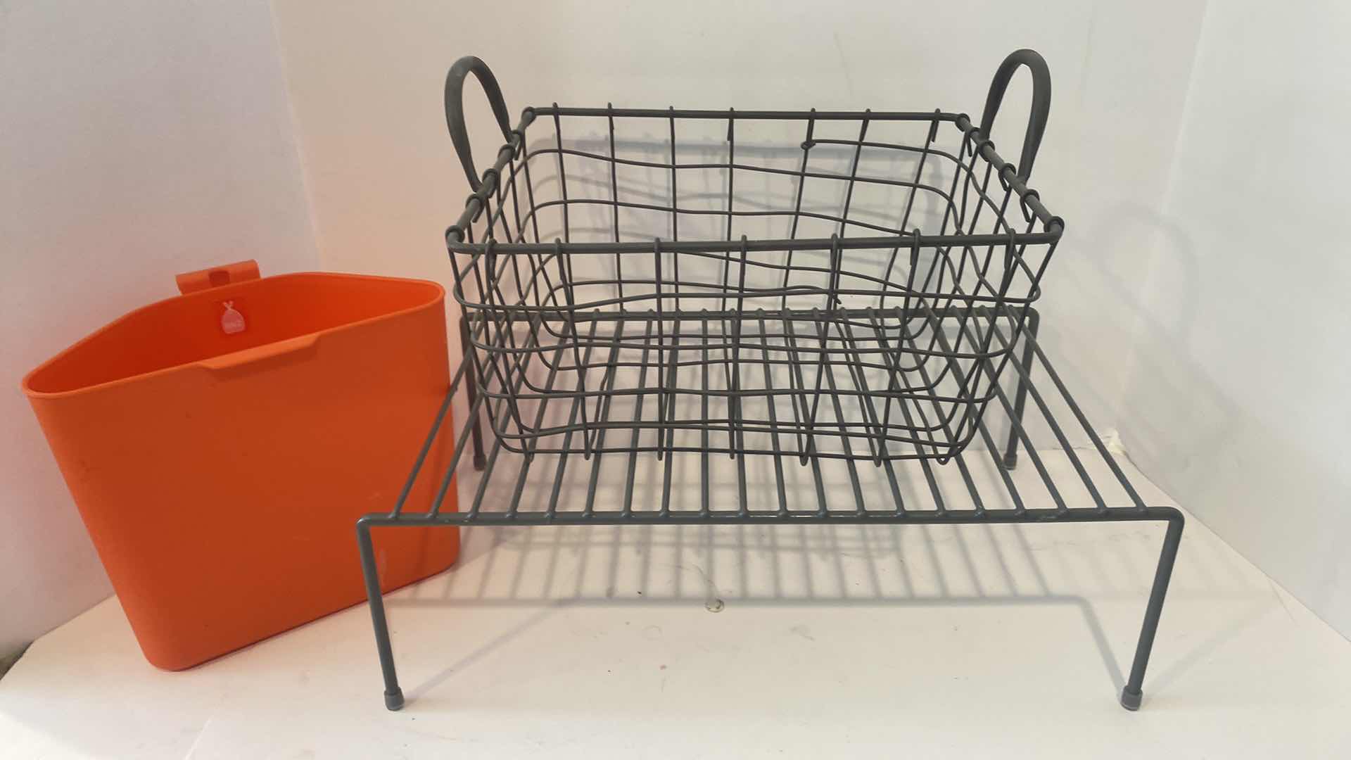 Photo 1 of WIRE RACK AND BASKET WITH SMALL BAG HOLDER