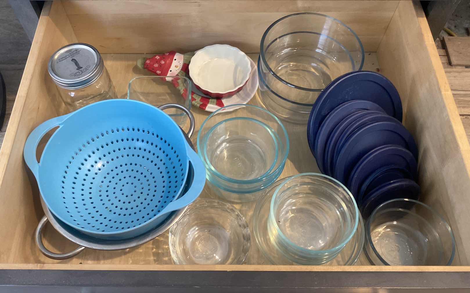 Photo 1 of CONTENTS KITCHEN CABINET-STRAINERS & GLASS STORAGE WITH LIDS