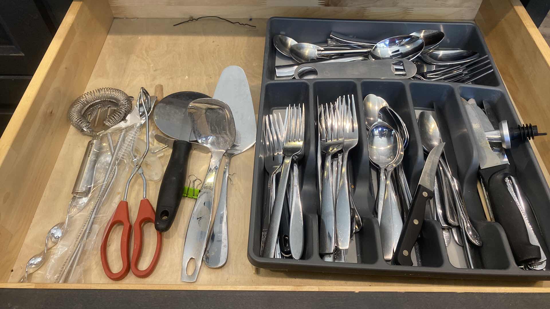 Photo 1 of CONTENTS KITCHEN CABINET-SILVERWARE & KITCHEN TOOLS