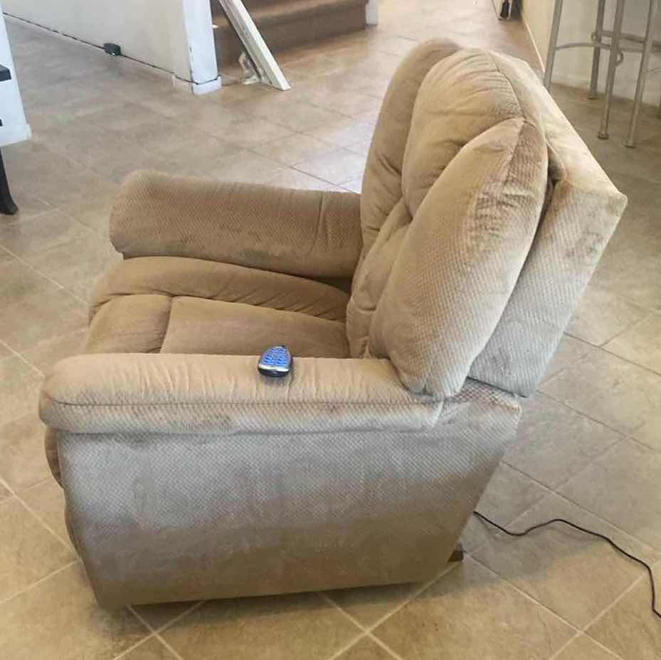 Photo 1 of LAZY BOY TAN FABRIC POWER RECLINER WITH REMOTE