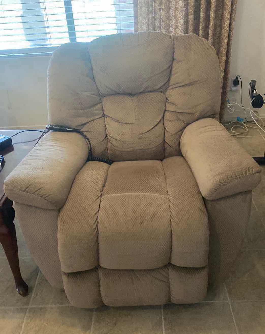 Photo 1 of LAZY BOY TAN FABRIC POWER RECLINER WITH REMOTE