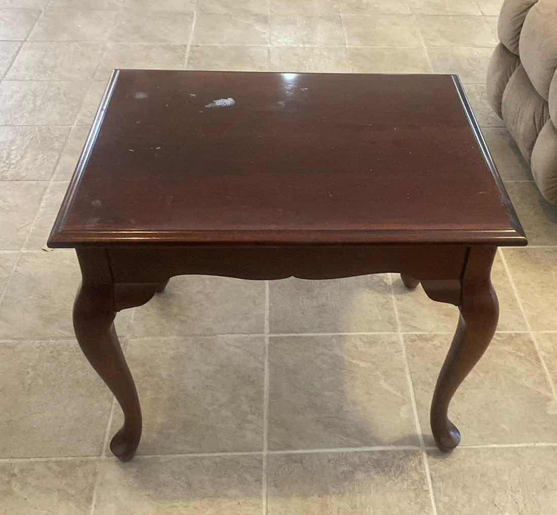 Photo 1 of QUEEN ANNE CHERRY SIDE TABLE WITH ONE DRAWER 20“ x 26“ H22”