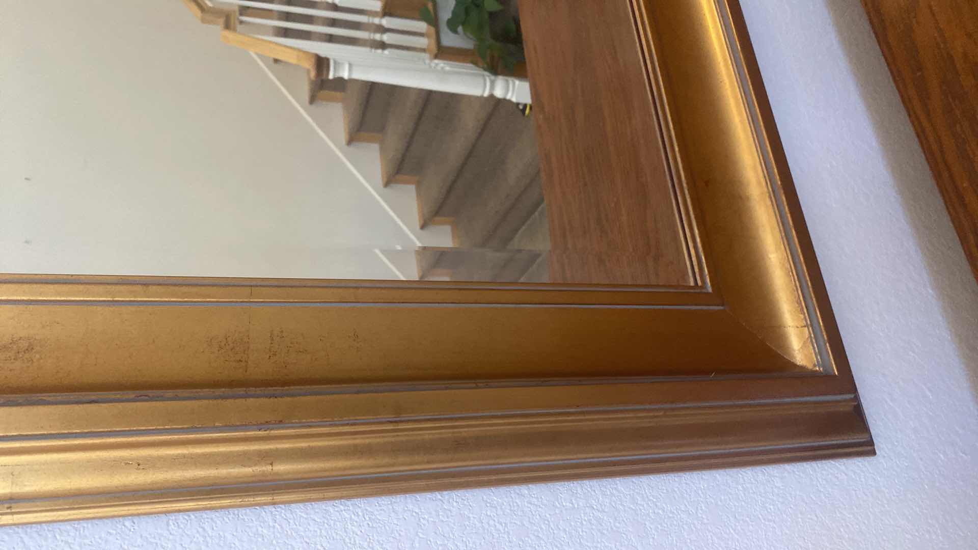 Photo 1 of GOLD RESIN FRAMED BEVELED MIRROR 45” x 70”