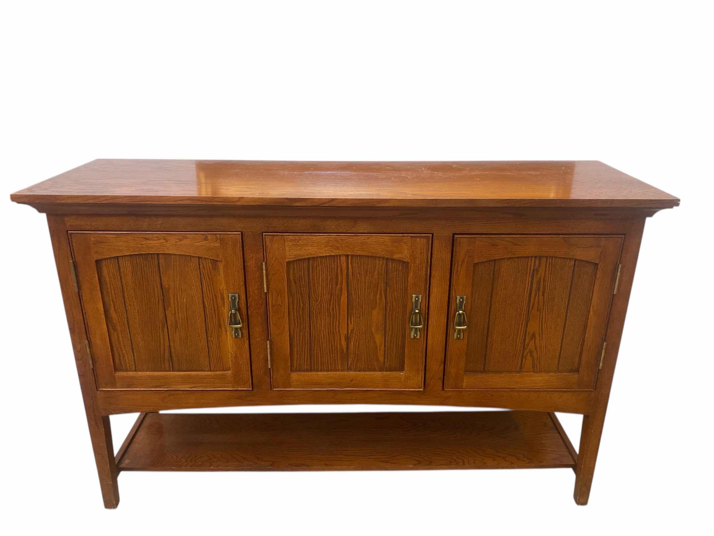 Photo 1 of OAK WOOD BUFFET/SIDEBOARD 57 1/2“ x 17“ H36 1/2”